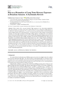 Hair As a Biomarker of Long Term Mercury Exposure in Brazilian Amazon: a Systematic Review