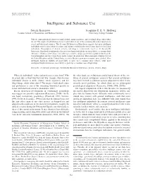 Intelligence and Substance Use