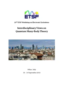Interdisciplinary Views on Quantum Many-Body Theory