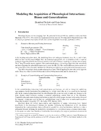 Modeling the Acquisition of Phonological Interactions: Biases and Generalization