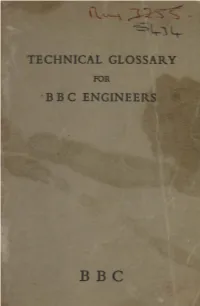 Technical Glossary for BBC Engineers (1941)