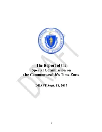 The Report of the Special Commission on the Commonwealth's Time Zone