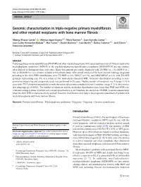 Genomic Characterization in Triple-Negative Primary Myelofibrosis and Other Myeloid Neoplasms with Bone Marrow Fibrosis