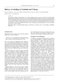 History of Whaling in Trinidad and Tobago