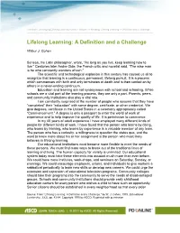 Lifelong Learning Habits > Module 1> Reading: Lifelong Learning: a Definition and a Challenge ______