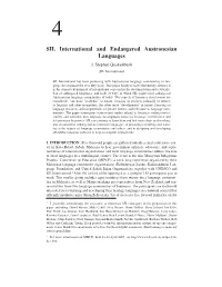 SIL International and Endangered Austronesian Languages J