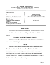 Unlawful Command Influence) (Bowe) § Sgt, U.S
