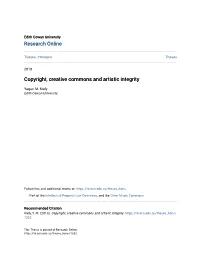 Copyright, Creative Commons and Artistic Integrity