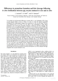 Differences in Pronucleus Formation and First Cleavage Following in Vitro Fertilization Between Pig Oocytes Matured in Vivo and in Vitro J