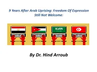 Freedom of Expression After the Arab Uprising: the Continuity Of