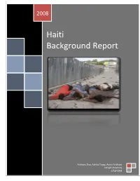 Haiti Background Report