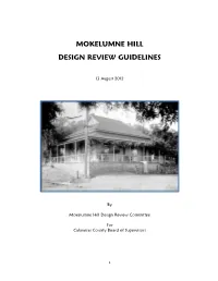 Mokelumne Hill Design Review Guidelines
