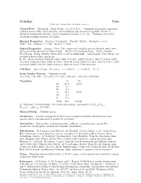 Nickeline Nias C 2001-2005 Mineral Data Publishing, Version 1