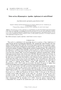 Notes on Bees (Hymenoptera: Apoidea: Apiformes) of Central Poland