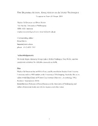 THE DILEMMA ACTION: ANALYSIS of an ACTIVIST TECHNIQUE to Appear in Peace & Change, 2014