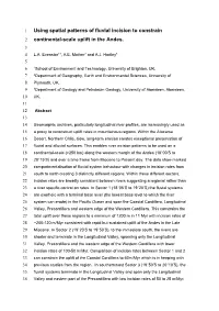 Using Spatial Patterns of Fluvial Incision to Constrain Continental