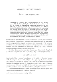 Absolutely Chebyshev Subspaces