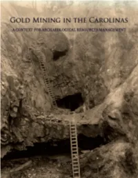 Gold Mining in the Carolinas