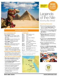 Legends of the Nile Featuring Abu Simbel