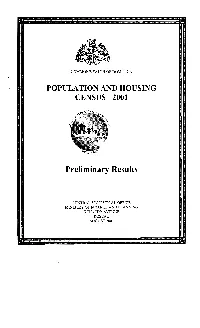 Population and Housing Census 2001