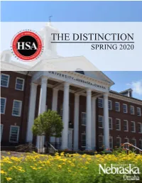 The Distinction Spring 2020 Table of Contents