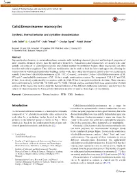 Calix[4]Resorcinarene Macrocycles