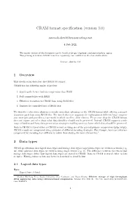CRAM Format Specification (Version 3.0)
