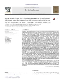 Genesis of Two Different Types of Gold Mineralization in the Linglong Gold Field, China: Constrains from Geology, Fluid Inclusio