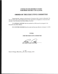 January 15, 2015 Reassignment Order