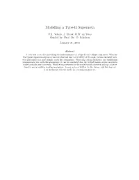 Modelling a Type-II Supernova