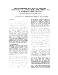 Multisensory Real-Time Space Telerobotics