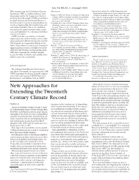 New Approaches for Extending the Twentieth Century Climate Record