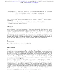 A Machine Learning Framework for Precise 3D Domain Boundary Prediction at Base-Level Resolution