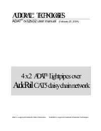 ADAT Rx32tx32 User Manual (February 23, 2004)