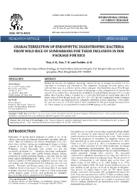 Characterization of Endoph from Wild Rice Of