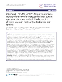 DRD2 and PPP1R1B (DARPP-32)