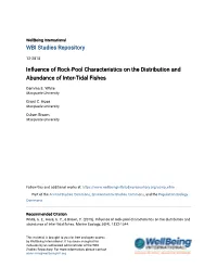 Influence of Rock-Pool Characteristics on the Distribution and Abundance of Inter-Tidal Fishes