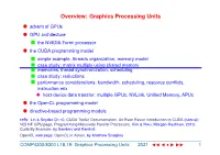 Overview: Graphics Processing Units