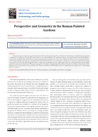 Perspective and Geometry in the Roman Painted Gardens