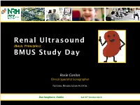 Renal Ultrasound (Basic Principles) BMUS Study Day
