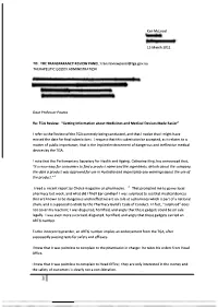 Submission: TGA Transparency Review