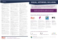 Equal, Affirmed, Included