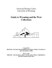 Guide to Wyoming and the West Collections