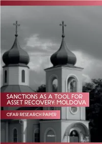 Sanctions As a Tool for Asset Recovery: Moldova