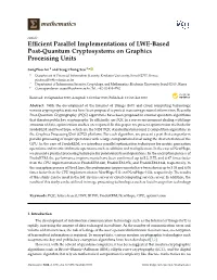Efficient Parallel Implementations of LWE-Based Post-Quantum