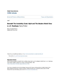 Myth and the Modern World View in JK Rowling's Harry Potter