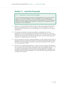 Section 11 - Land Use Proposals