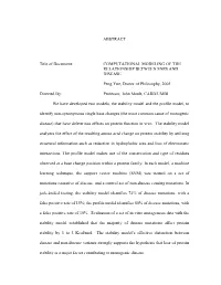 Computational Modeling of the Relationship Between Snps and Disease