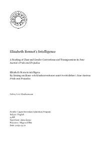 Elizabeth Bennet's Intelligence Kopia