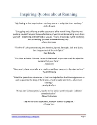 Inspiring Quotes About Running
